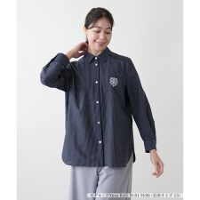 【店舗人気】【ウォッシャブル】刺繍ストライプシャツ