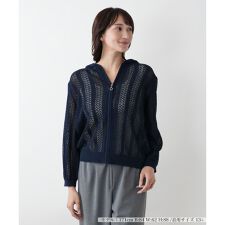 【店舗人気】フード付きジップカーディガン