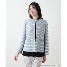 【店舗人気】ノーカラーニットジャケット