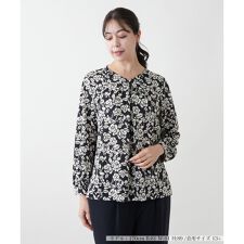 【店舗人気】プリントタックブラウス【ROCHAS Premiere】