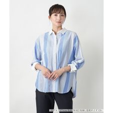 【店舗人気】【ウォッシャブル】ストライプブラウス