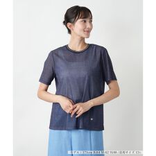 【店舗人気】【ウォッシャブル】リブ切替Tシャツ