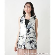 フラワー柄カラーベスト【BOURGE】
