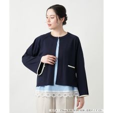 【ウォッシャブル】ケープ風カーディガン【BOURGE】