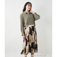 【ウォッシャブル】ドッキングワンピース【BOURGE】