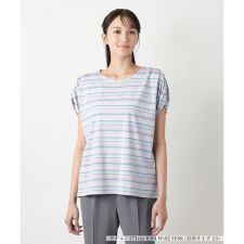 【ウォッシャブル】マルチボーダーカットソー【MUSE BY ROCHAS Premiere】