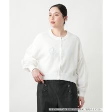 【店舗人気】異素材ジップカーディガン【NEMIKA】