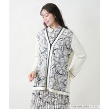 【店舗人気】プリントドッキングカーディガン