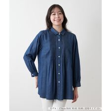 【店舗人気】【人気急上昇中】デニム調シャツ【プラス企画】