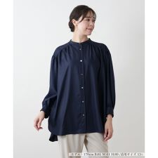 【店舗人気】ギャザーブラウス【プラス企画】