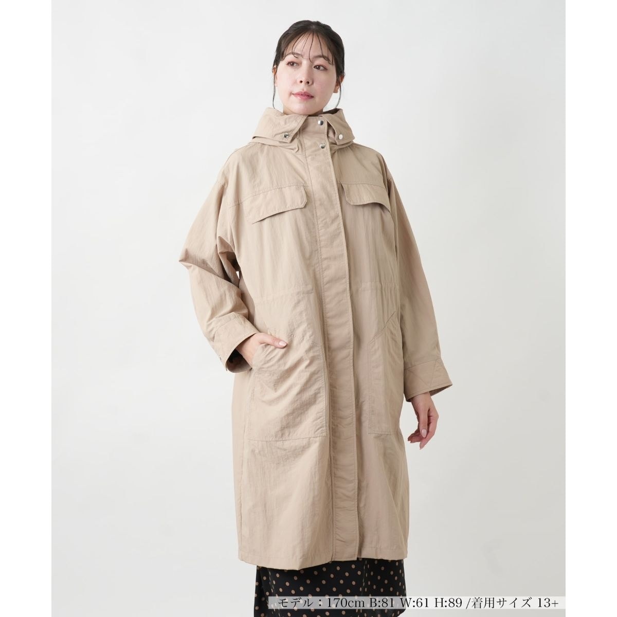 ウールカシミヤビーバー フード付き ショートコート | 23区(23KU