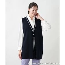 【店舗人気】Vネックニットベスト【プラス企画】