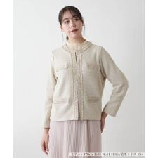 【店舗人気】ノーカラージャケット【BOURGE】