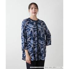 【店舗人気】ペイズリーブラウス【プラス企画】