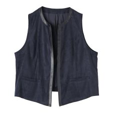 合成皮革パイピングベスト