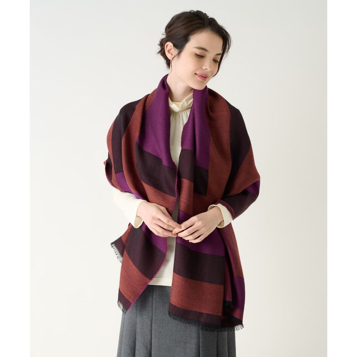 NIMNIMDUAI/ニムニムデュアイ PASHMINA WOOL PLANE STOLE ストール