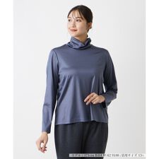 【店舗人気】タートルネックカットソー【シルク混】