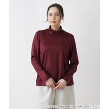 【店舗人気】ハイネックカットソー【シルク混】