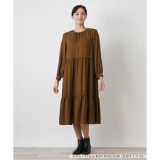 ティアード切り替えワンピース【プラス企画】