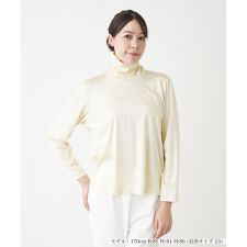 【店舗人気】【ウォッシャブル】ハイネックカットソー