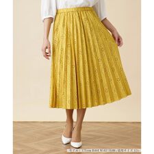 カットワークプリーツスカート