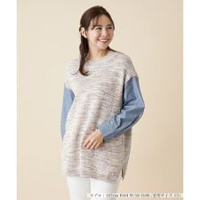レイヤード風ニットプルオーバー
