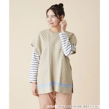 編地切替ニットベスト【MUSE BY ROCHAS Premiere】