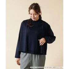 透かし編み長袖カーディガン