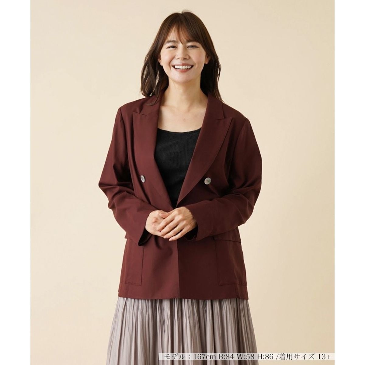 サステナブル】ハーフスリーブテーラードジャケット