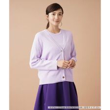 リブVネックカーディガン