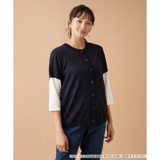 半袖ニットカーディガン