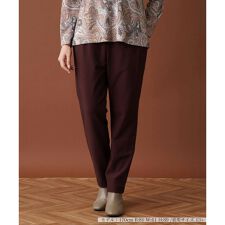 【あったか素材】洗えるスリムテーパードパンツ