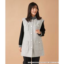 ノーカラーロングベスト【ROCHAS Premiere】