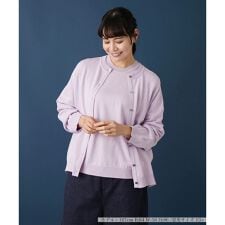 クルーネックニットカーディガン