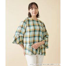 チェックオーバーブラウス【ROCHAS Premiere】