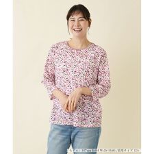 【店舗人気】ドットプリント7分袖カットソー