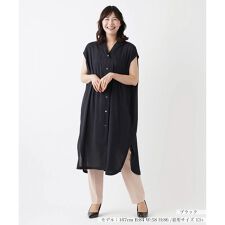 前あきロングブラウス【プラス企画】