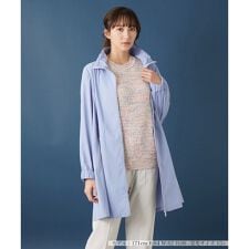 【はっ水】ジップアップミディコート