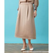 【セットアップ対応商品】サテンフレアスカート【BOURGE】