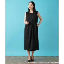 サテン切替ロングワンピース【BOURGE】