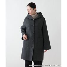 【店舗人気】フーデッドAラインコート【Leilian WHITE LABEL】