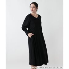 Vネックフレアワンピース【BOURGE】