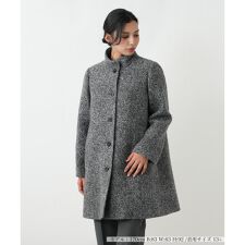 【店舗人気】スタンドカラーコート【Leilian WHITE LABEL】