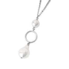 パール調モチーフロングネックレス