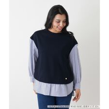 【店舗人気】レイヤード風ブラウス【Rich 1-mile】【26年2月カタログ】