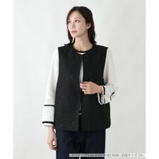 配色スカラップニットプルオーバー【BOURGE】