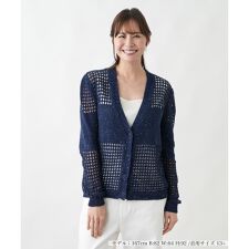 透かし編みニットカーディガン【BLUBIANCO】