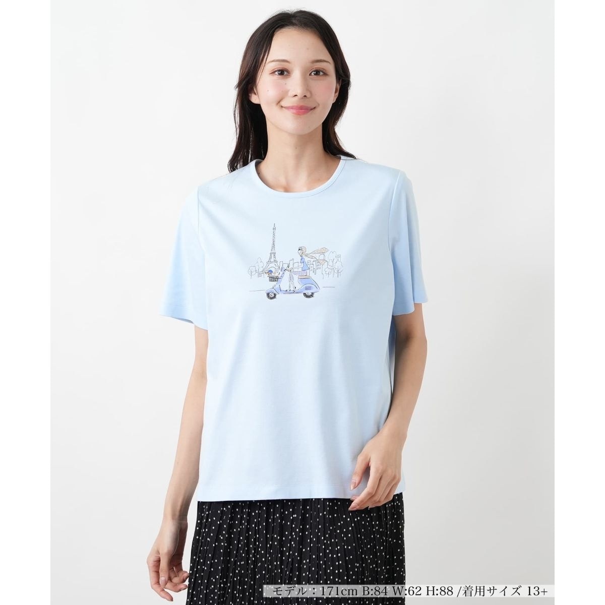 未使用に近い Leilian 13+ コットン 半袖シャツ マリン プラスハウス Tシャツ | レリアン プラスハウス(Leilian PLUS HOUSE) | マルイウェブ