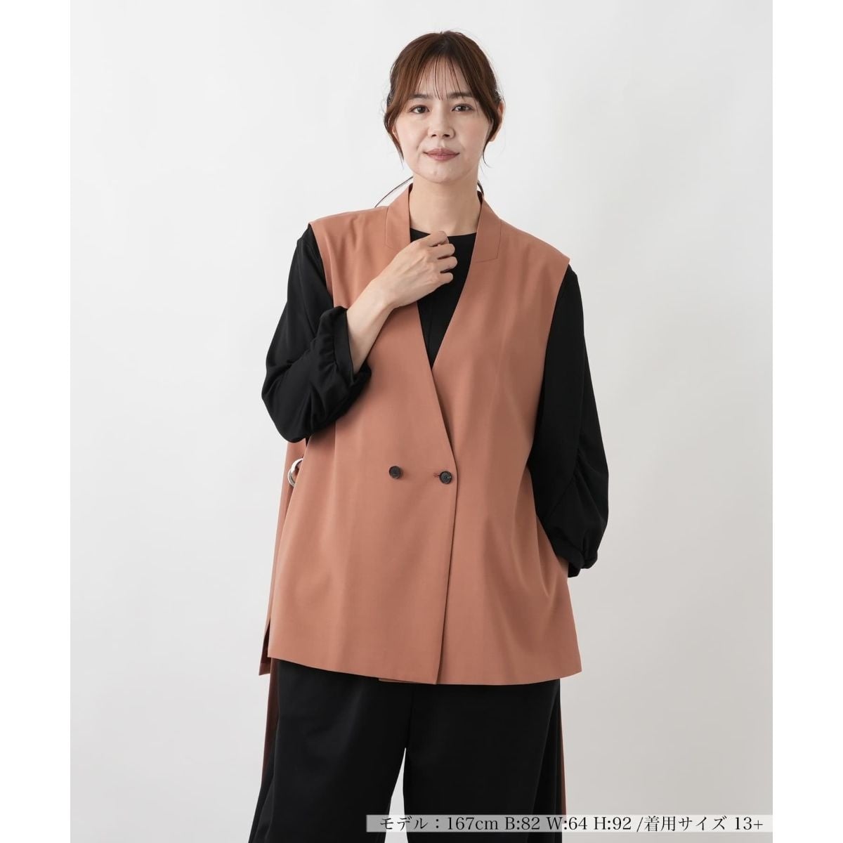 レリアン プラスハウス 新品 未使用 13+ オレンジ系 ブレザー ジャケット ライトジレ【BOURGE】 | レリアン プラスハウス(Leilian PLUS HOUSE