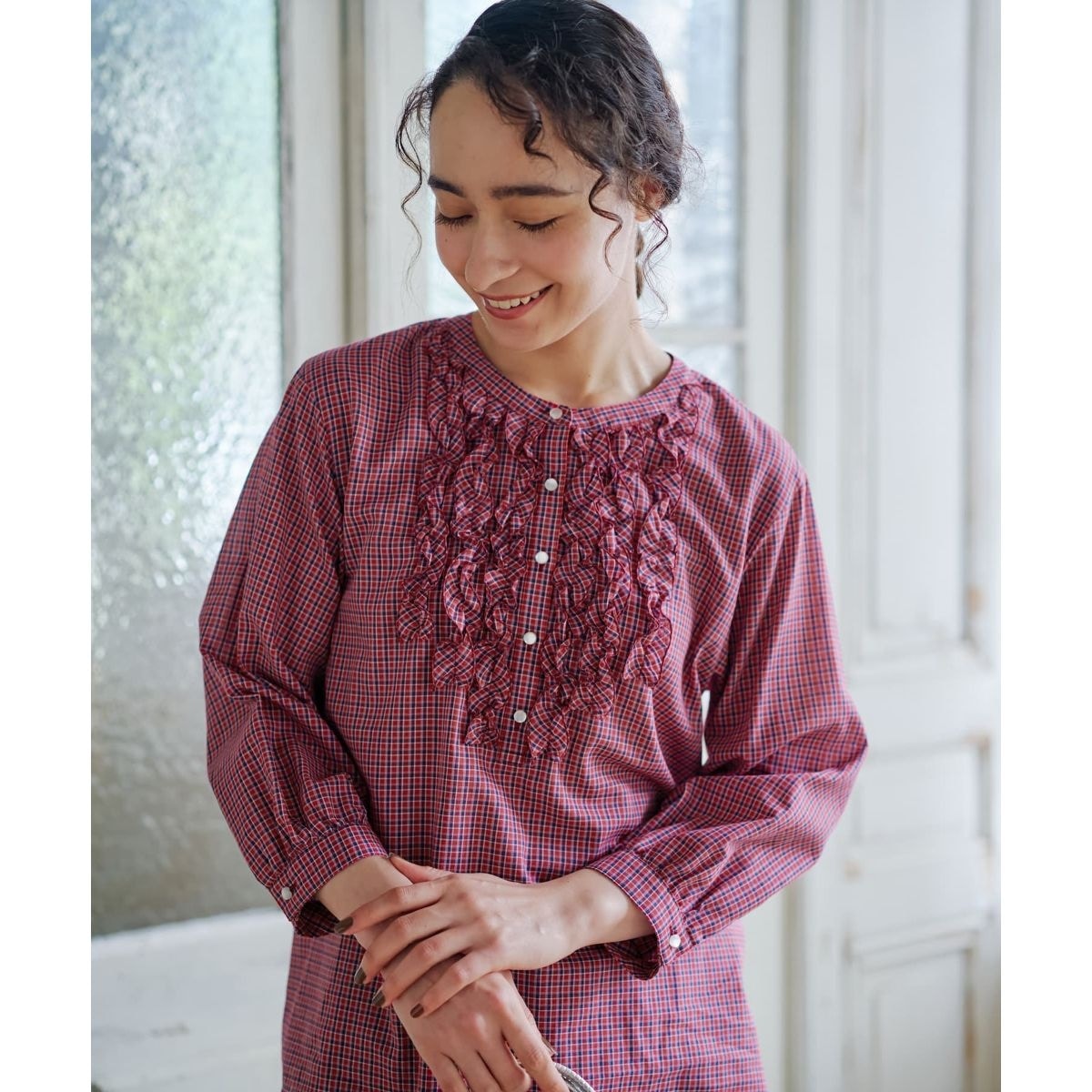 先染めチェックブラウス | ジャンニ・ロ・ジュディチェ(GIANNI LO